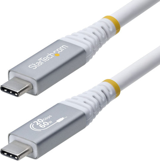 StarTech USB 3.2 Kabel USB-C männlich - USB-C / DisplayPort 60W PD Weiß 3m CC3M20GUSB4CXW