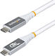 StarTech USB 4 Видео Кабел USB-C Мъжки - USB-C 240W Захранване (PD) Бял 1м CC1M80GUSB4CABLEW