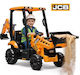 JCB Excavator Cu Un Loc cu Telecomandă Licențiat 12 Volți Galben pentru 3+ Ani