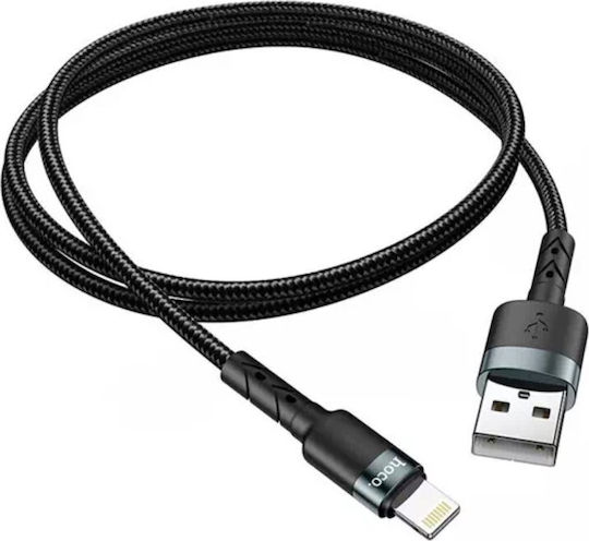 Hoco SU99 Geflochtenes USB-A zu Lightning Kabel Schwarz 1m