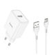 Hoco Зарядно Устройство с USB-A Порт и USB-C Ка...