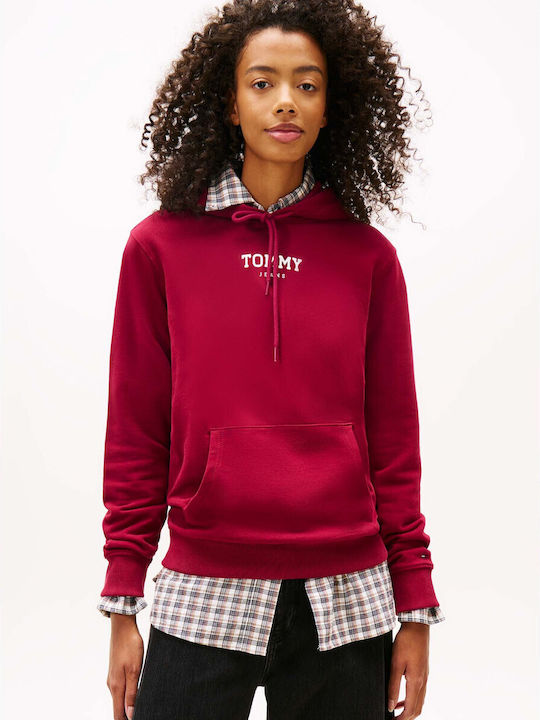 Tommy Hilfiger Logo Μακρύ Γυναικείο Φούτερ με Κ...