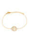 Prince Silvero Women's Gold Plated Silver Chain Bracelet with Zircon