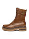 Leather Women's Moccasins in Brown Colour