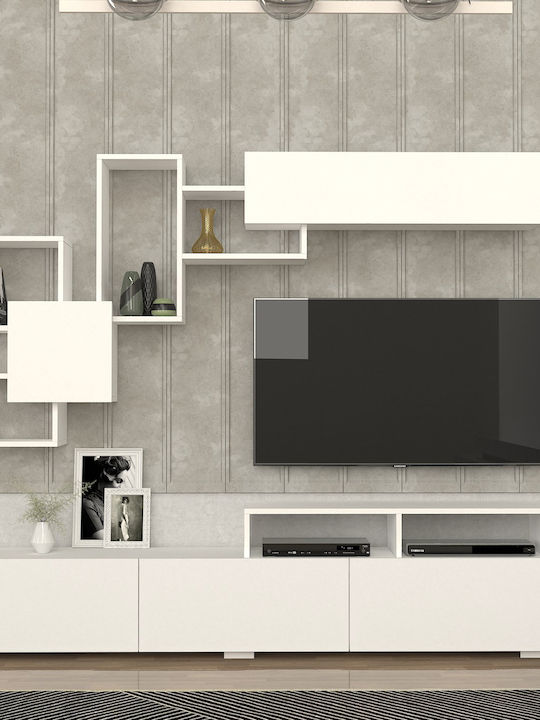 Stand TV Alb L149.5xA30xÎ30cm