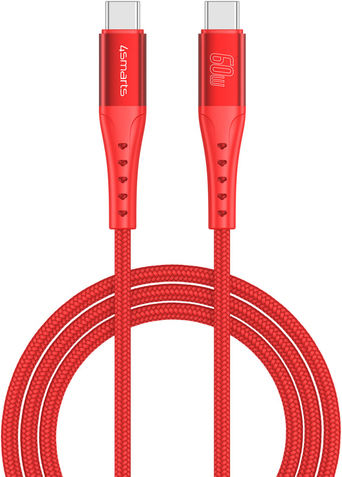 4Smarts USB 2.0 Cable USB-C male - USB-C 60W PD Κόκκινο 1.5m 541453