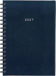 Next Basic Ατζέντα 2027 Μπλε Δερμάτινη Σπιράλ Next Basic Ατζέντα 2027 Μπλε Δερμάτινη Σπιράλ