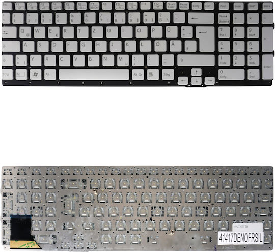 Deutsche Tastatur Für Laptop German Laptop Keyboard Sony Vaio Vpc-se Vpcse Vpcse1e1e Vpcse1j1e Vpcse1l1e 148986771 148986411 9z.n6cbf.201 De Nο Frame Silver Κωδ.41417denofrsil