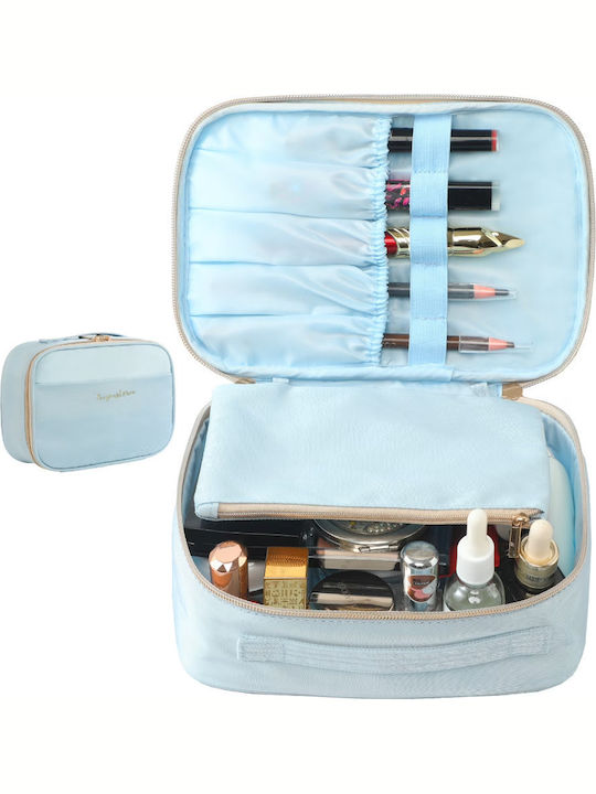 Roza Νεσεσέρ Καλλυντικών Ταξιδιού 23x17x8cm – Organizer Καλλυντικών Θήκες & Φερμουάρ Μπλε Roza Νεσεσέρ Καλλυντικών Ταξιδιού 23x17x8cm – Organizer Καλλυντικών Θήκες & Φερμουάρ Μπλε