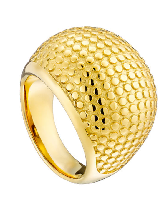 Oxette Women's Steel Gold Plated Ring Oxette Women's Steel Gold Plated Ring