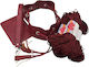 Комплект Колан Торбичка Sugar Vintage Бордо Конец Heart 600гр