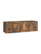 Wall Living Room Cabinet Made of Black Metal 98x31x30cm