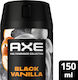 Axe Vanilla Deodorant Spray Aluminium Free 150ml