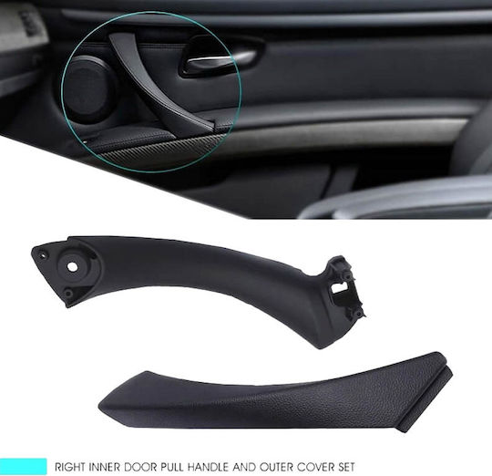 Innen Türgriff BMW 3 E90 05-11 Vorderseite & Hinten rechts Set 2 Stück Schwarz Kon033