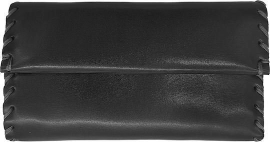 Gift-Me Tobacco Pouch Made of Artificial Leather with Button Dark Gray