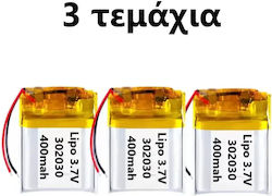 Panasonic Батерия Li-Po 3.7V 400mAh За RC Превозно Средство 3 Бройки Panasonic Батерия Li-Po 3.7V 400mAh За RC Превозно Средство 3 Бройки