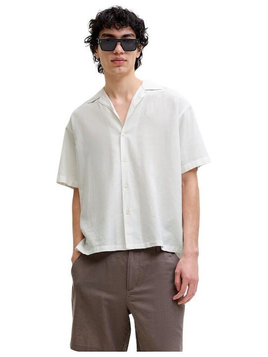 Jack & Jones Kurzärmeliges Herrenhemd Weiß