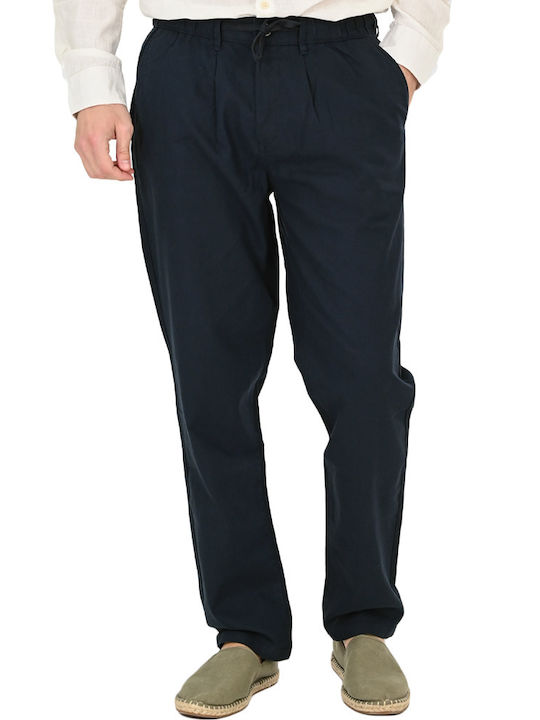 Double Chino Trousers in Regular Fit Blue