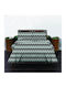 Set Bettbezüge Baumwolle 220x240cm Übergröße mit 2 Kissenbezügen Grüne