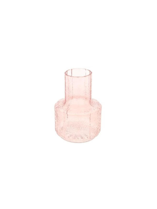 Glass Pink Vase 13.5x19cm