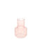 Glass Pink Vase 13.5x19cm