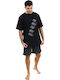 Billy Sommer Herrenpyjama Baumwolle Schwarz