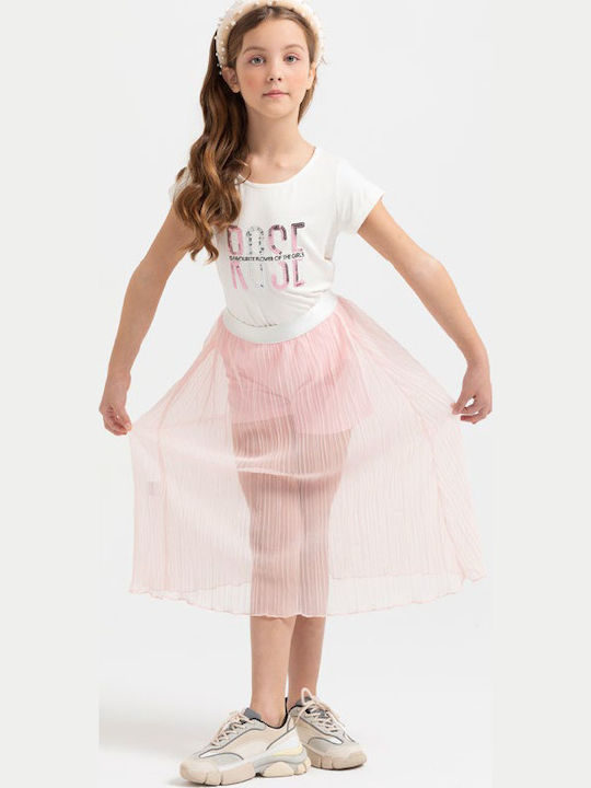 Kids Set with Shorts Summer 2 Pieces White
