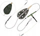 Metoda Feeder Ground Fishing Set Ground 2-hooks Carp Bream Amur 60g