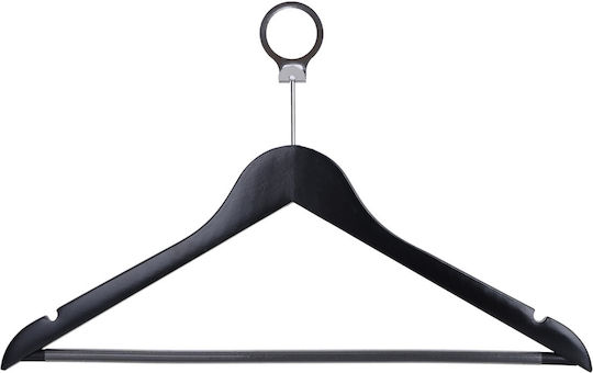 Set 20 Bucăți Humero Cârlig Antifurt Negru Din Lemn Pentru Hotel Ideal Pentru Pantaloni Cămăși Bluze Pantaloni Tricouri Rochii