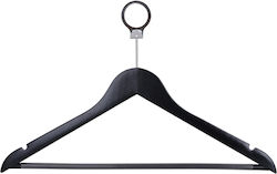 Set 50 Pcs Humero Black Wooden Hotel Hanger Anti-theft Hook Pants Bar Ideal Shirts Blouses Pants T-shirts Dresses