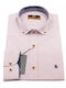 Long Sleeve Overshirt in Wide Line Checked Blue