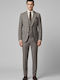 Henry Winter Men's Suit with Vest with Slim Fit Brown