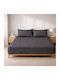 Dot Elegance Подредба Чаршафи За Двойно Легло С Еластична Лента 160x200+30см Черни 4 Бройки