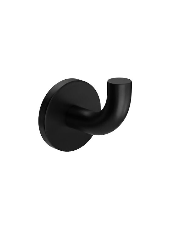 Imex Άγκιστρο Μπάνιου Μονό με Βίδες ​5.35x4.5cm Μαύρο