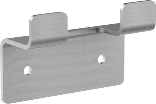 Imex Άγκιστρο Μπάνιου Διπλό με Βίδες ​6.6x4.3cm Ασημί