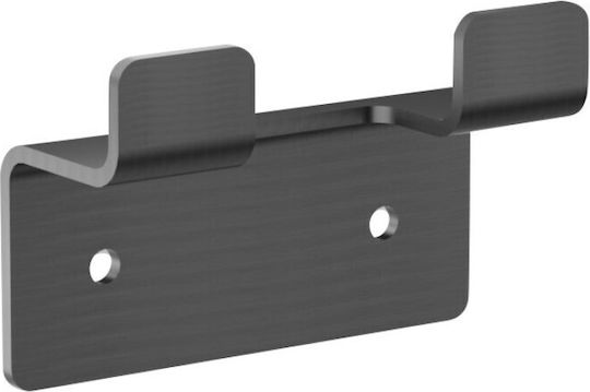 Imex Double Bathroom Hook with Screws 6.6x4.3cm Black