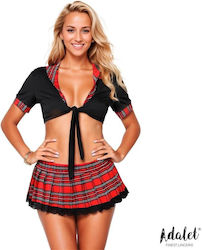 Carly Top Fustă Uniformă Cosplay Roșie