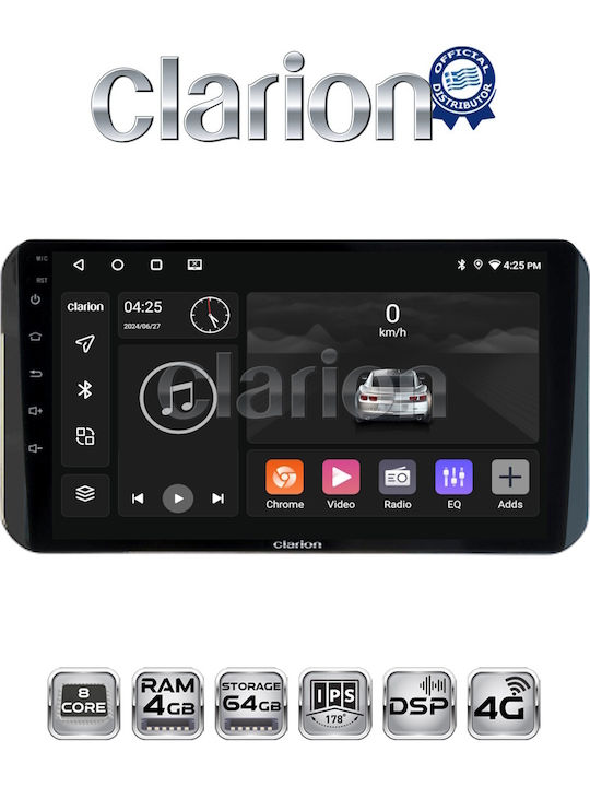 Clarion Ηχοσύστημα Αυτοκινήτου για Toyota Yaris 2023 (Bluetooth/USB/WiFi/GPS/Apple-Carplay/Android-Auto)