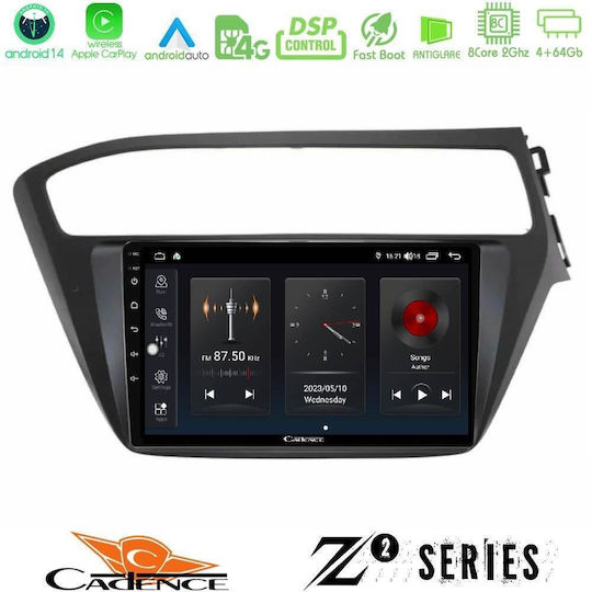 Cadence Автомобилна Аудио Система За Hyundai i20 2018-2020 (Bluetooth/USB/WiFi/GPS/Apple CarPlay/Android Auto) С Touch Screen 9"