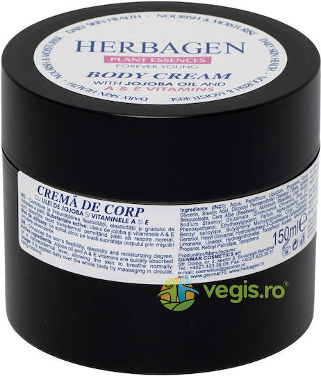 Body Cream Jojoba Oil Vitamins A E 150ml