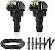 Windshield Wiper Nozzles Car Set 2 Pcs Tubes Connectors Universal Carro 287712
