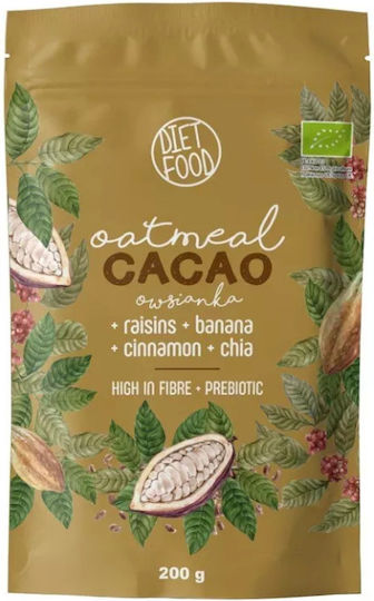 Diet Food Organic Oat Flakes Cocoa & Prebiotics 200g 18710