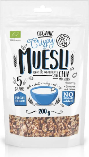Diet Food Organic Crunchy Muesli Chia 200g 18708