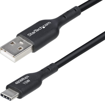 StarTech Cablu USB 2.0 USB-C Masculin - USB-A Negru 0.3m USB2AC30CMBK