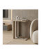 Side Coffee Table Muju Wooden Sonoma Beige Marble Effect W30xL40xH55cm
