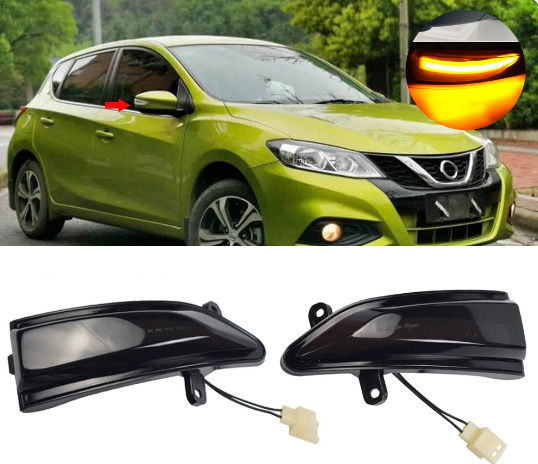 Φλας Καθρέπτη Nissan Pulsar 2013-2018 Dynamic Led Φιμέ 2 Τεμάχια
