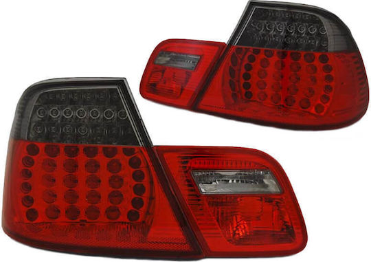 Rear Taillights Set Bmw 3 E46 Coupe Facelift 03-06 Led Red Smoked Eagle Eyes