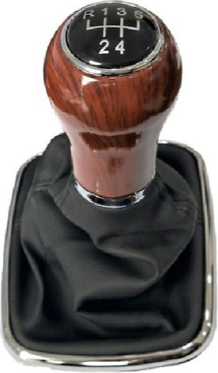 Shift Knob Gear Boot Vw Golf 4 1998-2003 5 Speeds Black Brown Cgk3089
