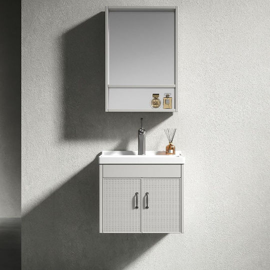 Martin Badezimmer Waschtisch-Einheit Thaleia 50cm Farbe Grau Matt