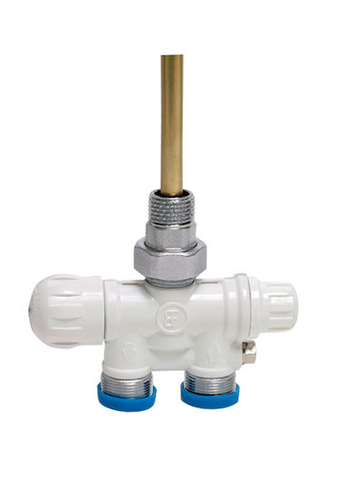 Comutator Corp Baie Drept 1/2'' Alb Brass Form